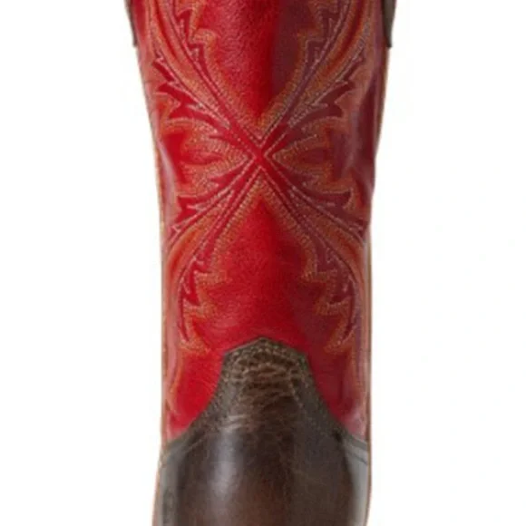 Ariat Red and Brown Heeled Boots - Picture 2 of 12
